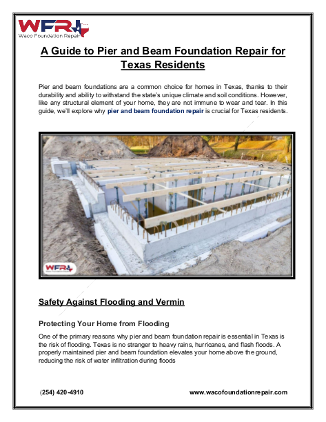A Guide to Pier and Beam Foundation Repair for Texas Residents