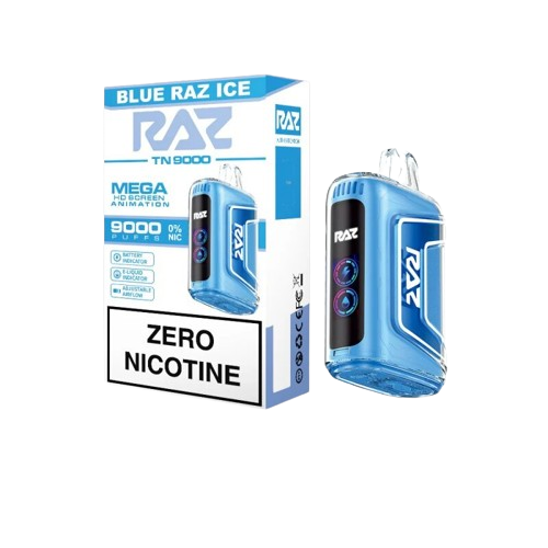 BLUE RAZZ ICE RAZ TN9000 ZERO NICOTINE