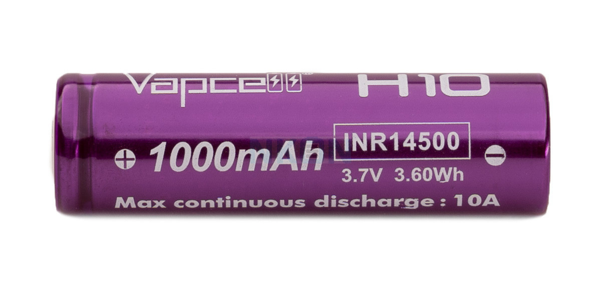 VAPCELL H10 14500 PURPLE/WHITE 10A FLAT TOP 1000MAH BATTERY A Comprehensive Review