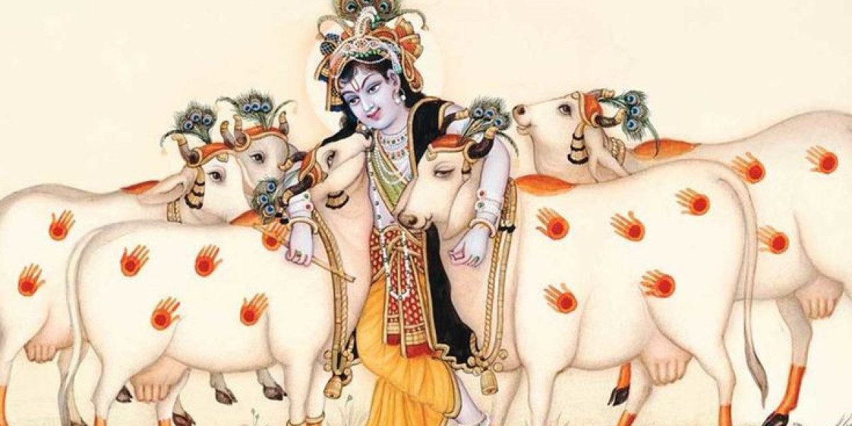 The Sacred Bond Between Lord Krishna, Ganesha, and Gaumata