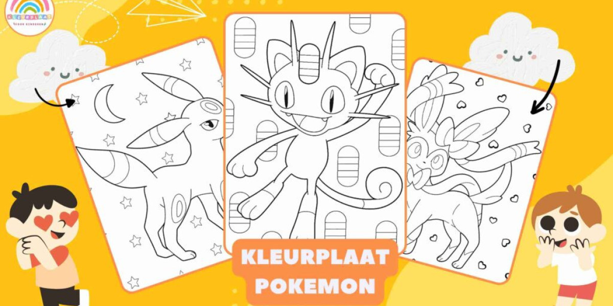 Kleurplaat Pokemon: Pikachu en zijn Vrienden Spelen Samen