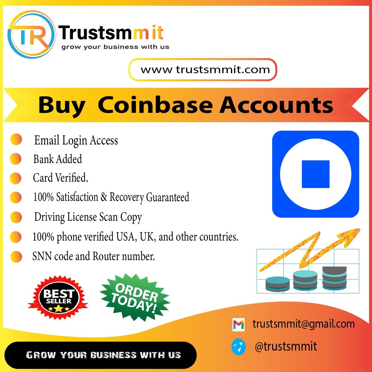 Buy Coinbase Accounts - Fully Verified & Secure Accounts